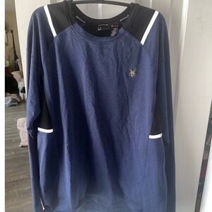 Spyder Active Men's Performance Long Sleeve Shirt Reflective Stretch Size M